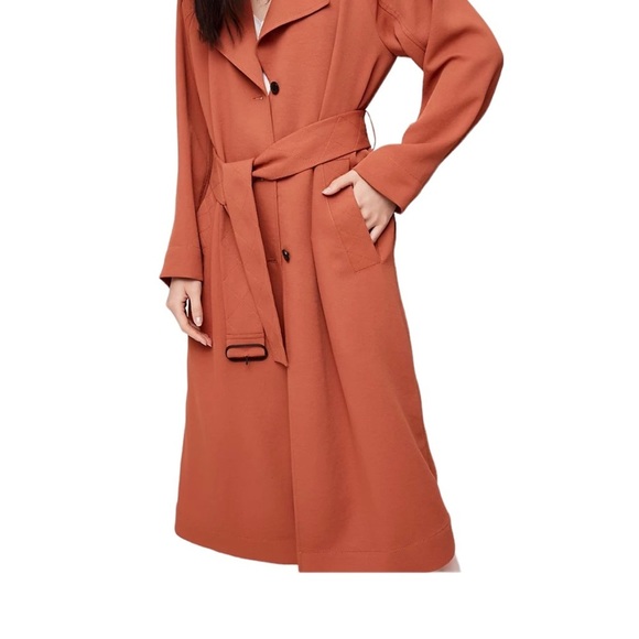 Aritzia Wilfred Pelat Trench Coat in Moroccan Spice! EUC - Picture 1 of 16